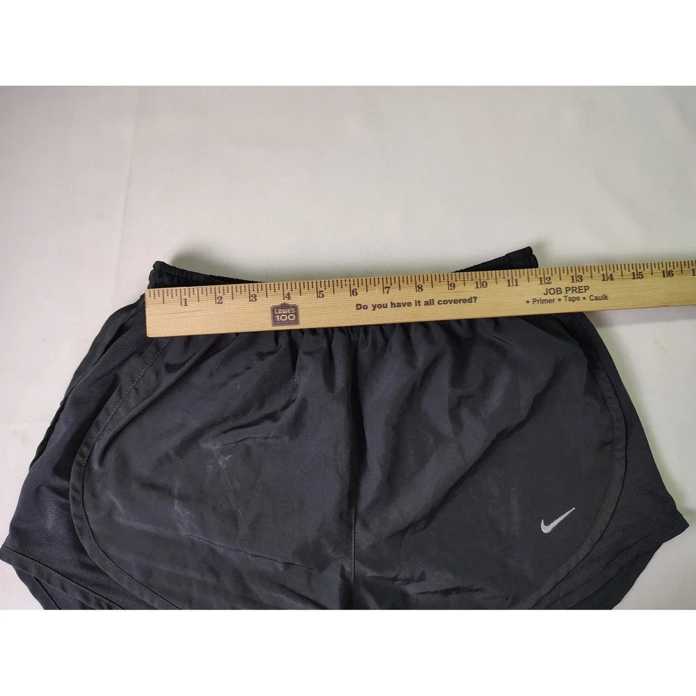 Nike Dri Fit Tempo Womens Running Shorts S Black Brief Lined Mesh Trim‎ Athletic